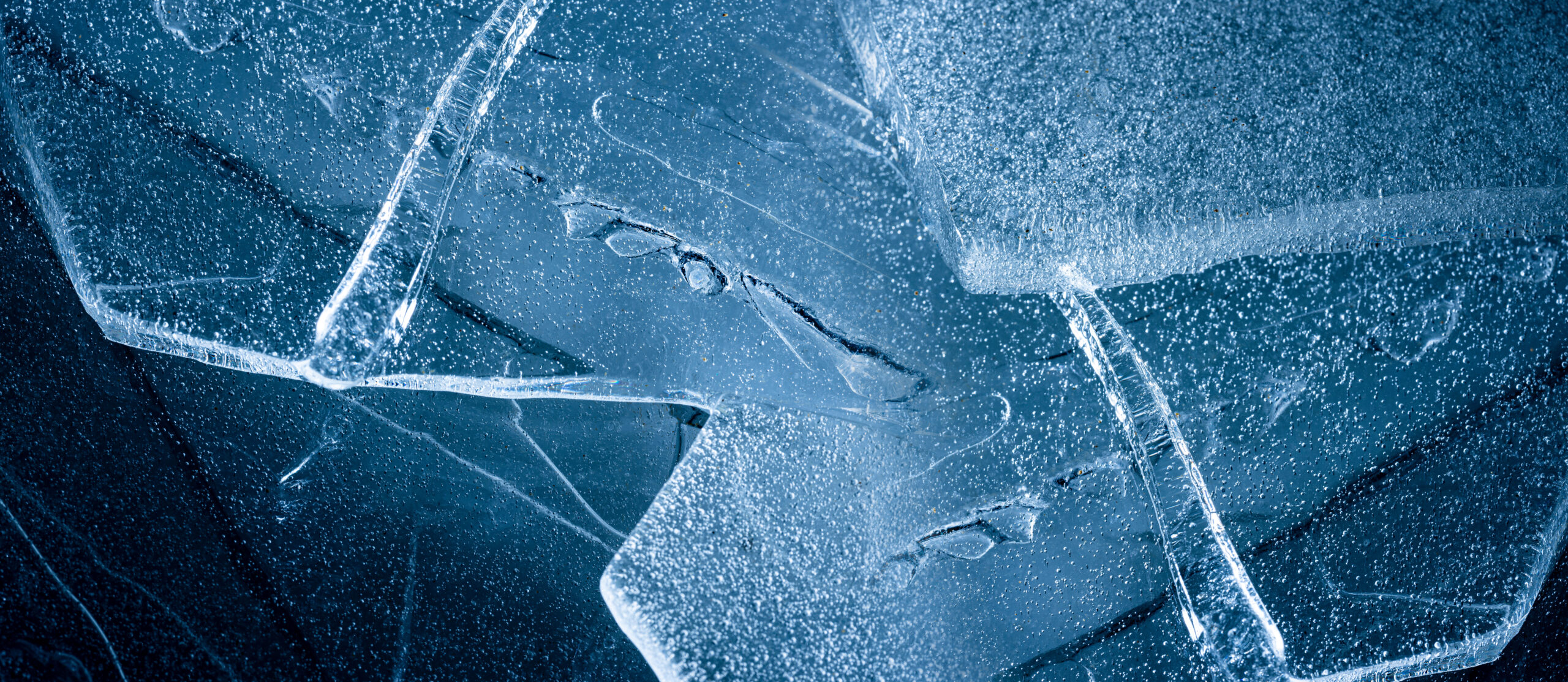 pieces of ice - texture close up in the macro detail